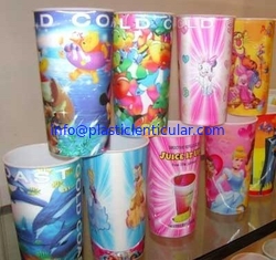 China PLASTIC LENTICULAR 450 ml 3d lenticular cups plastic pp 3d dynamic drinkware cups factory supplier