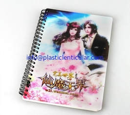 China PLASTIC LENTICULAR Custom Cheap Price 3d flip cover Student Notebook with pp pet lenticular printing cover supplier