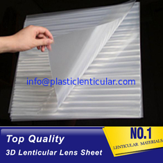 China high quality transparent flip lenticular film 0.45mm 75 LPI Lenticular PET lens sheet without adhesive supplier