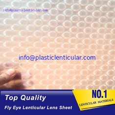 China PLASTIC LENTICULAR fly eye 3d lenticular lens sheet materical with 3d effect and 360 degrees supplier