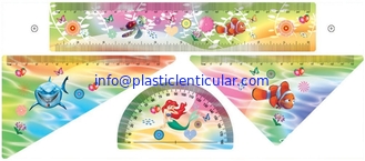 China PLASTIC LENTICULAR 3D lenticular printing flip pattern cheap promotional plastic ruler supplier