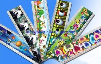 China PLASTIC LENTICULAR Custom Design Plastic 3D Lenticular Printing rulers pp pet animated 3D lenticular ruler products supplier