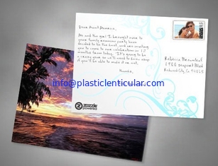 China PLASTIC LENTICULAR 3D postcards plant flip effect lenticular postcards 3 views changing postcards prints supplier