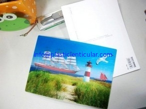 China PLASTIC LENTICULAR custom 3d lenticular postcards 3D post card printing flip postcards supplier