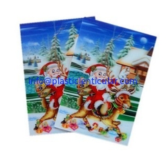 China PLASTIC LENTICULAR 3d kid toy PP PET flip lenticular sheet printing snowman greeting card supplier