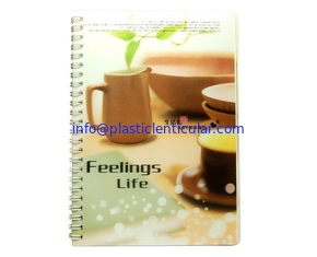 China PLASTIC LENTICULAR Custom Logo PP PET Plastic Cover 3D Lenticular Notebook with 3d flip zoom animation morphing effect supplier