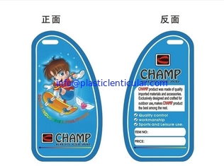 China PLASTIC LENTICULAR pp pet materical 3d hang tag lenticular tag printing 3d tag lenticular printing for clothes packing supplier
