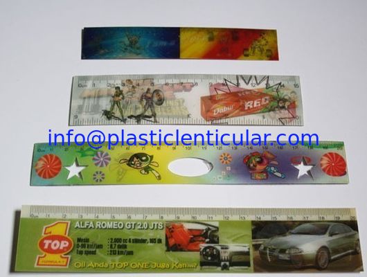 PLASTIC LENTICULAR animation soft PP plastic 3d scale ruler 3D Lenticular PP Ruler printing supplier