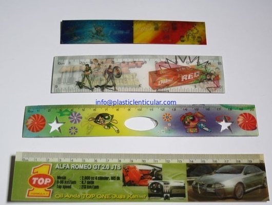 PLASTIC LENTICULAR Cartoon Animal Custom 3d Ruler printing Pack flip animation zoom morphing lenticular ruler supplier