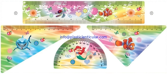 PLASTIC LENTICULAR Custom Design Plastic 3D Lenticular Printing rulers pp pet animated 3D lenticular ruler products supplier