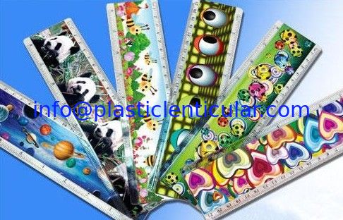 PLASTIC LENTICULAR animation soft PP plastic 3d scale ruler 3D Lenticular PP Ruler printing supplier
