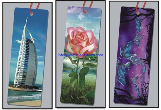 PLASTIC LENTICULAR custom lenticular bookmark pp pet pvc 3d lenticular bookmarks printing manufacturer supplier