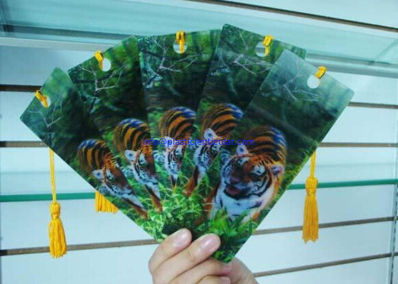 PLASTIC LENTICULAR Printed Waterproof 3D Lenticular Bookmark pvc pp pet 3D lenticular anime bookmark with tassel supplier