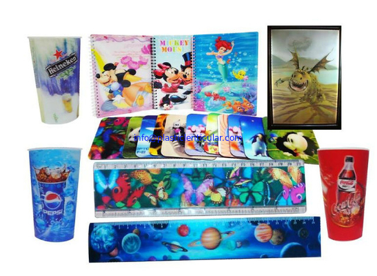 PLASTIC LENTICULAR customized shape 3d lenticular tags pp pet materical 3d motion changing printing lenticular tags supplier