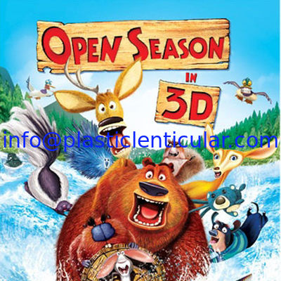 China custom printing 3d lenticular pictures threeD animal poster lenticular printing flips plastic PP PET for gifts supplier