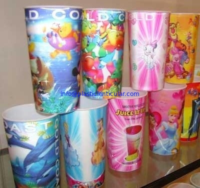 PLASTIC LENTICULAR Promotional 3D Lenticular Drinking Cup lenticular PP water cup for Kids supplier