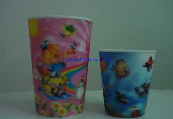 PLASTIC LENTICULAR Food Grade Customized 3D lenticular Straw Cups plastic flip changing cup with Lid supplier