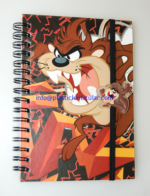 PLASTIC LENTICULAR custom A variety of 3D coil notebooks pp pet 3D student notebook supplier