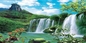 PLASTIC LENTICULAR 3d 5d lenticular wall decoration waterfall scenery picture with moving motion flip effect supplier