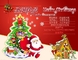 PLASTIC LENTICULAR Merry Christmas plastic 3d lenticular lens printing sticker flip animation Wall Sticker supplier