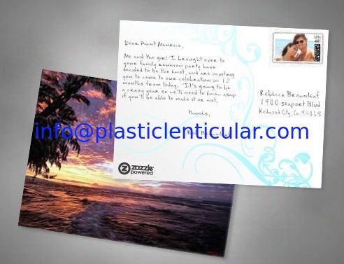 PLASTIC LENTICULAR 3D postcards plant flip effect lenticular postcards 3 views changing postcards prints